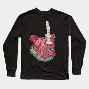 Buldog and dominoes Long Sleeve T-Shirt